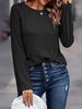 Textured Knit Long Sleeve T-Shirt by Simply Love