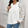 Women’s Plus Size Hoodie – Lace Long Sleeve Pullover Top by FitiqueFit