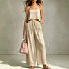 Women's Camisole & Wide-Leg Pants Two-Piece Set – Casual Summer by FitiqueFit