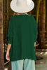 White Plain & Casual Shirred Cuffs Half Sleeve Top