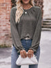 Ruffle Cuff Long Sleeve T-Shirt by Simply Love