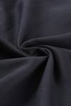 Black Drawstring Elastic Waist Casual Wide Leg Pants