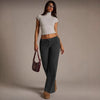Women’s Striped Wide Leg Flared Casual Pants by FitiqueFit