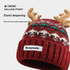 Women's Knitted Hat With Christmas Antlers Thick Warm And Adorable by My Store