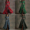 Women's Printed Lapel Slim-Fit Dress – Elegant Commuter Style by FitiqueFit