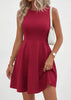 Off-the-Shoulder Sleeveless Fitted Waist Short Dress – A-Line Ruffle Hem by FitiqueFit