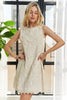 Applique Round Neck Sleeveless Shift Dress For Summer – Classy, Sophisticated, Fashionable, Flattering, Stylish, Timeless Elegance by Stevvex