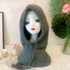 Fashionable And Warm Scarf With Integrated Yarn Knitted Hat For Women by My Store