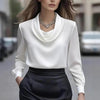 Women’s Elegant Boat Neck Long Sleeve Minimalist Top by FitiqueFit