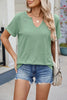Florira Notched Short Sleeve T-Shirt by Simply Love
