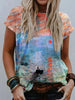 Women's Loose And Casual Fashion Fresh Print T-shirt by My Store
