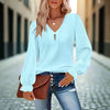 Plus Size Women's V-Neck Solid Top by FitiqueFit