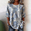 Women's Floral 3D Print Pullover Top – Loose Fit Elegant Casual S to 3XL by FitiqueFit