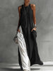 Women's Sleeveless Off-Shoulder Loose Maxi Dress with Pockets by FitiqueFit