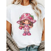 Cute Strawberry Print T-shirt - Loose Fit Women's Summer Casual Top by Dog Mom Hat