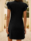 Lovelet V-Neck Ruffled Cap Sleeve Mini Dress