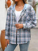 Plaid Buttoned Long Sleeve Hooded Jacket for Women – Cozy & Stylish Cotton-Blend Outerwear by Stevvex