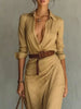 Full Size Ruched Long Sleeve Maxi Dress Plus Size by Wild and Free Boutique