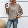 Women’s Textured Round-Neck Long-Sleeve Pullover by FitiqueFit