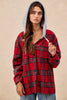 BiBi Brushed Plaid Hooded Jacket by FitiqueFit