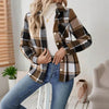 Checkered Fleece-Lined Shacket with Chest Pockets by FitiqueFit