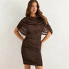 Women's Sleeveless Bodycon Midi Dress with Mesh Paneling – High Waist by FitiqueFit