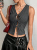 Tied Front V-Neck Tank