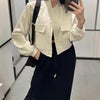 Women's Solid Color Long Sleeve Baseball Jacket by FitiqueFit