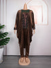 Women's Plus Size Flannel Sequins Dress Pencil Pants Fashion Casual Set