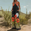 Women’s Square-Neck Floral Sleeveless Jumpsuit by FitiqueFit