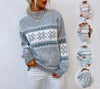 Women’s Snowflake Pullover Sweater — Cozy Winter Knit Top by FitiqueFit