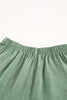 Khaki High Waist Pocketed Ruffle Shorts