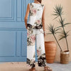 Milk Silk 3D Print Sleeveless Tank Top & Trousers Set by FitiqueFit