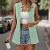 Women’s Sleeveless Stand-Collar Vest Cardigan by FitiqueFit