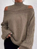 Cold Shoulder Turtleneck Sweater by Wild and Free Boutique