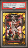 Graded 2023 Panini Prizm Draft Picks Jaxon Smith-Njigba #135 Gold Ice Rookie RC Football Card PSA 10 Gem Mint