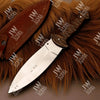 Handcrafted J2 Stainless Steel Boot Knife | Pakka Wood Handle | Leather Sheath | 13.5" Hunting Blade by JW SteelCrafts