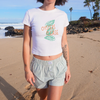 Oysters Please Cropped Tee Shirt by Hey Jude Graphic Tees