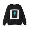 Bioluminescent Jellyfish Crewneck Sweatshirt | neon jelly print, deep-sea aesthetic by Tristan’s Treehouse