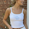 It’s Giving Mrs Tank | Bridal Lounge Crop Tank | Bride Getting Ready Outfit | Honeymoon & Wedding Morning Top by Hey Jude Graphic Tees