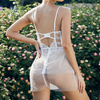 Sexy Lingerie Temptation Sexy Lingerie Sexy Transparent Skirt Lace Polka Dot Sexy Suspender Skirt
