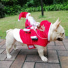 Dog Christmas Clothes Santa Claus Riding Deer by My Store
