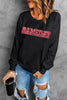 GAME DAY Round Neck Long Sleeve Sweatshirt by Wild and Free Boutique