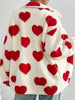 Cute Heart Zip Up Drop Shoulder Furry Jacket Cozy & Trendy Cold-Weather Essential Warm Soft Winter Jacket For Your Girl by Stevvex