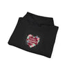 Distressed Heart Collage Hoodie | Soft Grunge Hearts, punk heart design by Tristan’s Treehouse