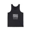 Peace Is a Universal Language Tank Top – Graphic Message Muscle Tee by Tristan’s Treehouse
