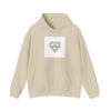 Minimal Geometric Heart Hoodie | modern heart design, punk heart by Tristan’s Treehouse