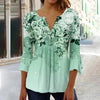 🌸 Asymmetrical Spike Button 3/4 Sleeve T-Shirt – Effortless Chic by FitiqueFit