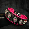 "Bijou" collar black & pink by Bestia Dog Gear