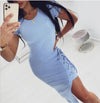 Slim split dress strap dress